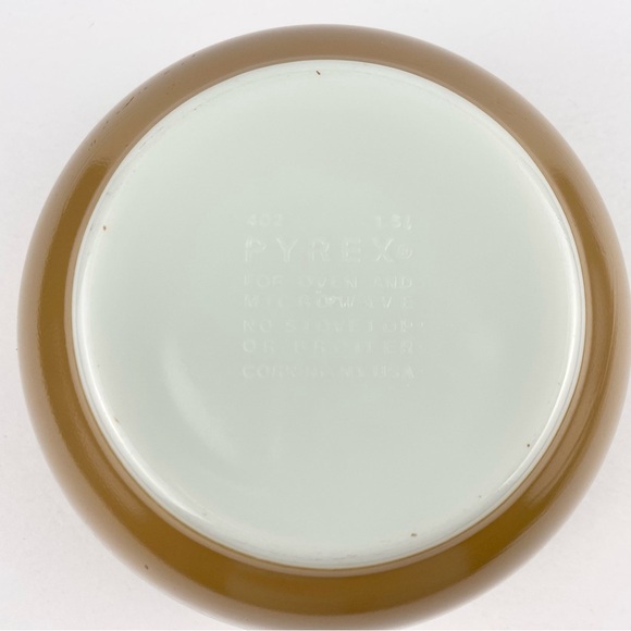 Pyrex Woodland Brown 1.5 Quart 402 Med Mixing Nesting Bowl, Vintage USA - Picture 4 of 8